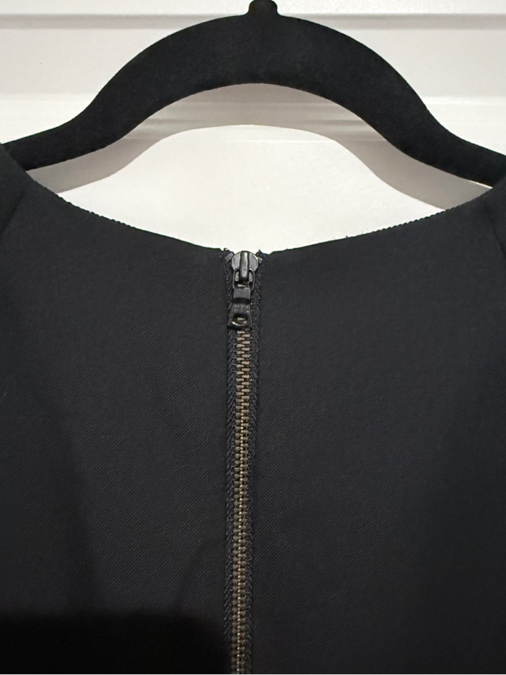 J. Crew Black Ruffle-Shoulder Midi Dress Size 8T - Picture 8 of 12